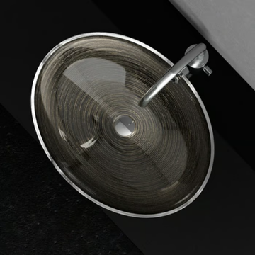 FLOU - Countertop round glass washbasin by Glass Design - view 3